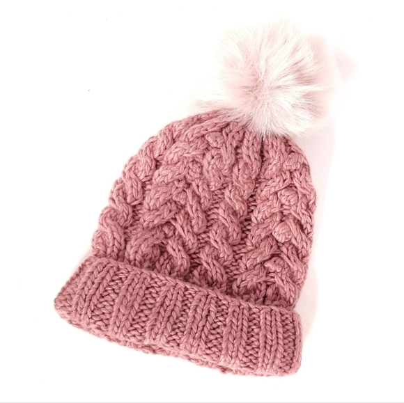 KYI KYI Faux Fur Pom Pom Beanie NWT - Picture 4 of 7